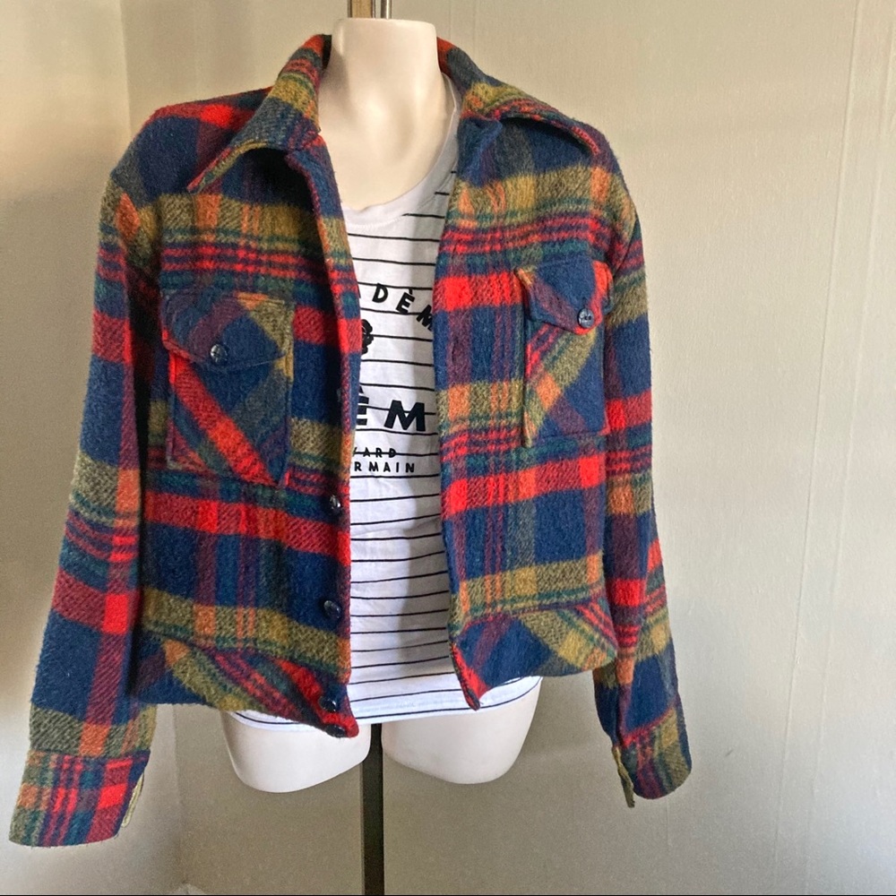 Vintage Plaid Wool Jacket